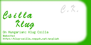 csilla klug business card